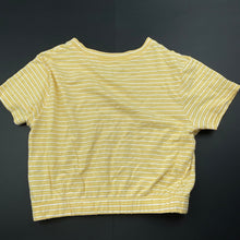 Load image into Gallery viewer, Girls KID, yellow stripe t-shirt / top, GUC, size 8,  