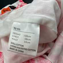 Load image into Gallery viewer, Girls Fun Spirit, lined floral cotton summer dress, GUC, size 3, L: 55cm