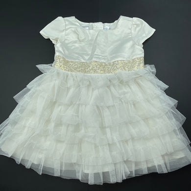 Girls Tiny Little Wonders, lined tulle & sequin party dress, FUC, size 1, L: 43cm