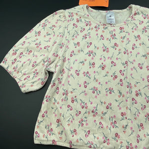 Girls Target, floral puff sleeve top, NEW, size 14,  