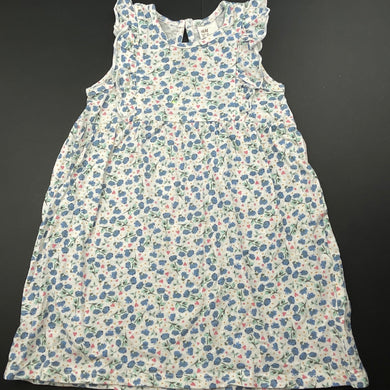Girls H&M, floral cotton casual dress, FUC, size 1, L: 41cm
