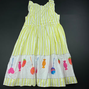 Girls Korango, lined cotton party dress, EUC, size 5, L: 66cm