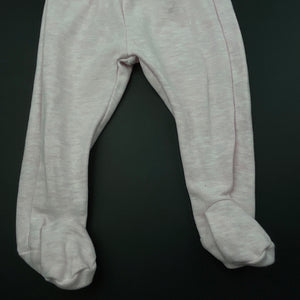 Girls Dymples, pink marle footed leggings / bottoms, EUC, size 000,  