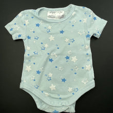 Load image into Gallery viewer, unisex Tiny Little Wonders, blue cotton bodysuit / romper, GUC, size 0000,  