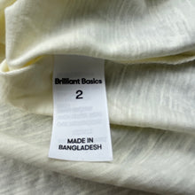 Load image into Gallery viewer, Girls Brilliant Basics, lemon cotton top, broderie sleeves, NEW, size 2,  