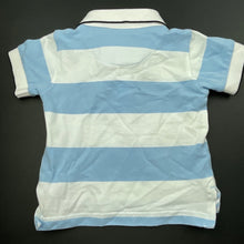 Load image into Gallery viewer, Boys Racing Rugby, striped polo shirt / top, EUC, size 12 months,  