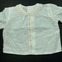 Load image into Gallery viewer, Girls Paz Rodriguez, lace trim lightweight cotton top, EUC, size 3 months,  