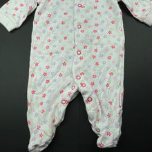 Load image into Gallery viewer, Girls Target, floral cotton coverall / romper, FUC, size 000,  