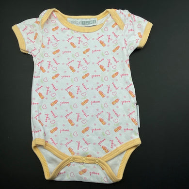 Girls Nursery Time, cotton bodysuit / romper, FUC, size 0000,  