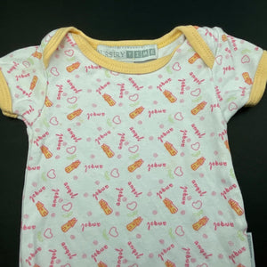Girls Nursery Time, cotton bodysuit / romper, FUC, size 0000,  