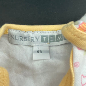 Girls Nursery Time, cotton bodysuit / romper, FUC, size 0000,  