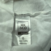 Load image into Gallery viewer, Boys Kids &amp; Co, white cotton singlet top, GUC, size 0,  