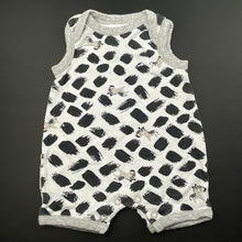 Load image into Gallery viewer, unisex Dymples, cotton romper, zebras, GUC, size 0000,  