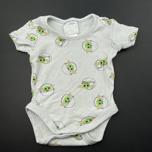 unisex Star Wars, Baby Grogu cotton bodysuit / romper, GUC, size 0000,  