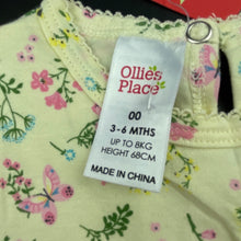 Load image into Gallery viewer, Girls Ollies Place, floral cotton casual dress, NEW, size 00, L: 36cm