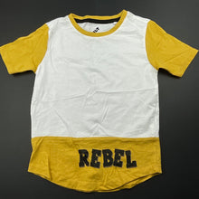 Load image into Gallery viewer, Boys Tilt, mustard &amp; white cotton t-shirt / top, EUC, size 2,  