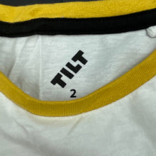 Load image into Gallery viewer, Boys Tilt, mustard &amp; white cotton t-shirt / top, EUC, size 2,  