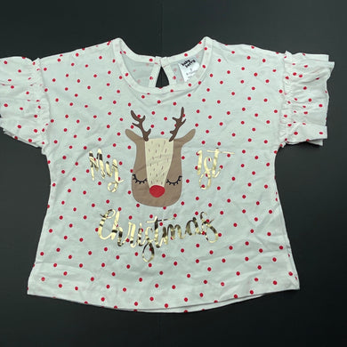 Girls Baby Berry, cotton Christmas t-shirt / top, EUC, size 0,  