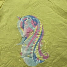 Load image into Gallery viewer, Girls Target, yellow cotton t-shirt / top, unicorn, GUC, size 2,  