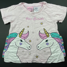 Load image into Gallery viewer, Girls Peter Alexander, cotton pyjama t-shirt / top, unicorns, FUC, size 1,  