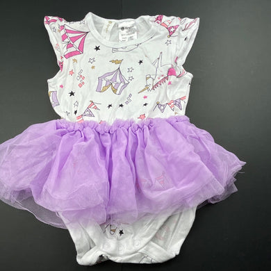 Girls Dymples, tutu romper, unicorn, EUC, size 1,  