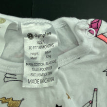 Load image into Gallery viewer, Girls Dymples, tutu romper, unicorn, EUC, size 1,  