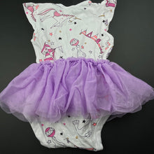 Load image into Gallery viewer, Girls Dymples, tutu romper, unicorn, EUC, size 1,  