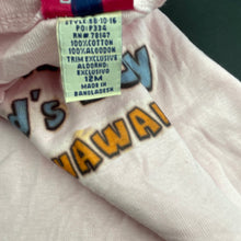 Load image into Gallery viewer, Girls BaBa Hawaii, pink cotton bodysuit / romper, EUC, size 12 months,  