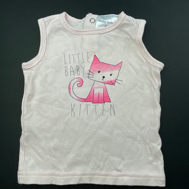 Girls Baby Baby, soft cotton top, kitten, EUC, size 00,  