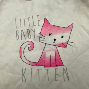 Girls Baby Baby, soft cotton top, kitten, EUC, size 00,  