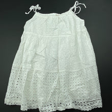 Load image into Gallery viewer, Girls Mango, lined broderie cotton summer dress, GUC, size 3, L: 52cm