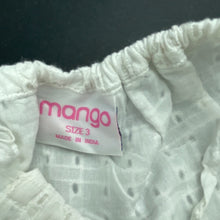 Load image into Gallery viewer, Girls Mango, lined broderie cotton summer dress, GUC, size 3, L: 52cm