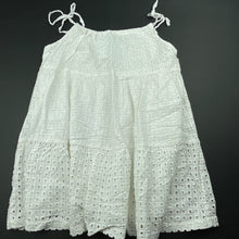 Load image into Gallery viewer, Girls Mango, lined broderie cotton summer dress, GUC, size 3, L: 52cm