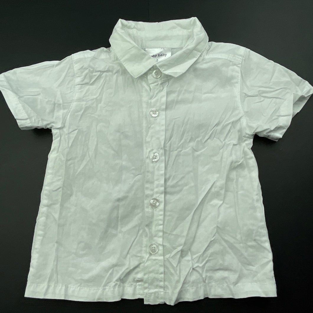 Boys Baby Baby, lightweight cotton short sleeve shirt, EUC, size 0,  