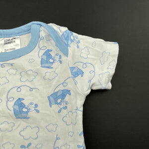 Boys Dymples, cotton bodysuit / romper, dog, EUC, size 0000,  