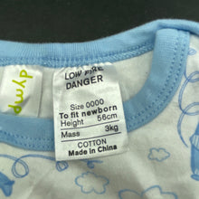 Load image into Gallery viewer, Boys Dymples, cotton bodysuit / romper, dog, EUC, size 0000,  
