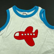 Load image into Gallery viewer, Boys Target, soft cotton singlet top, plane, FUC, size 00,  