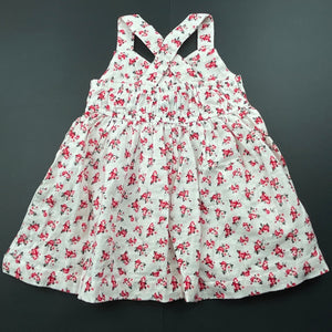 Girls Baby Baby, floral cotton summer dress, EUC, size 00, L: 37cm