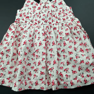 Girls Baby Baby, floral cotton summer dress, EUC, size 00, L: 37cm