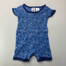 Load image into Gallery viewer, Boys Tiny Little Wonders, blue cotton romper, FUC, size 000,  