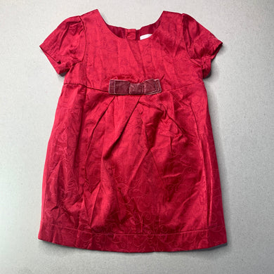 Girls Origami, lined red party dress, FUC, size 1, L: 43cm