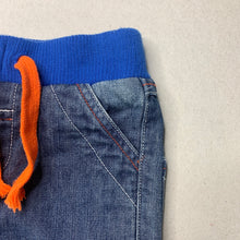 Load image into Gallery viewer, Boys Teeny Weeny, lined denim pants, elasticated, EUC, size 0,  