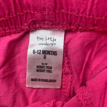 Load image into Gallery viewer, Girls Tiny Little Wonders, pink cotton shorts, elasticated, FUC, size 0,  