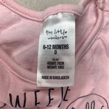 Load image into Gallery viewer, Girls Tiny Little Wonders, cotton long sleeve top, birds, FUC, size 0,  