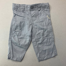 Load image into Gallery viewer, Boys Pumpkin Patch, grey cotton pants, adjustable, FUC, size 000,  