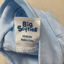 Load image into Gallery viewer, Boys Big Softies, blue cotton hat / beanie, FUC, size 0000,  