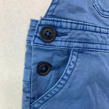 Load image into Gallery viewer, Boys Cotton On, blue stretch cotton overalls / shortalls, GUC, size 00,  
