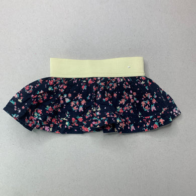 Girls Cotton On, lined floral cotton skirt, elasticated, EUC, size 0000,  