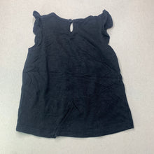 Load image into Gallery viewer, Girls Baby Berry, black cotton Christmas top, GUC, size 1,  
