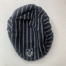 Load image into Gallery viewer, Boys DC, black &amp; silver stripe flat cap, adjustable, EUC, size 1-2,  